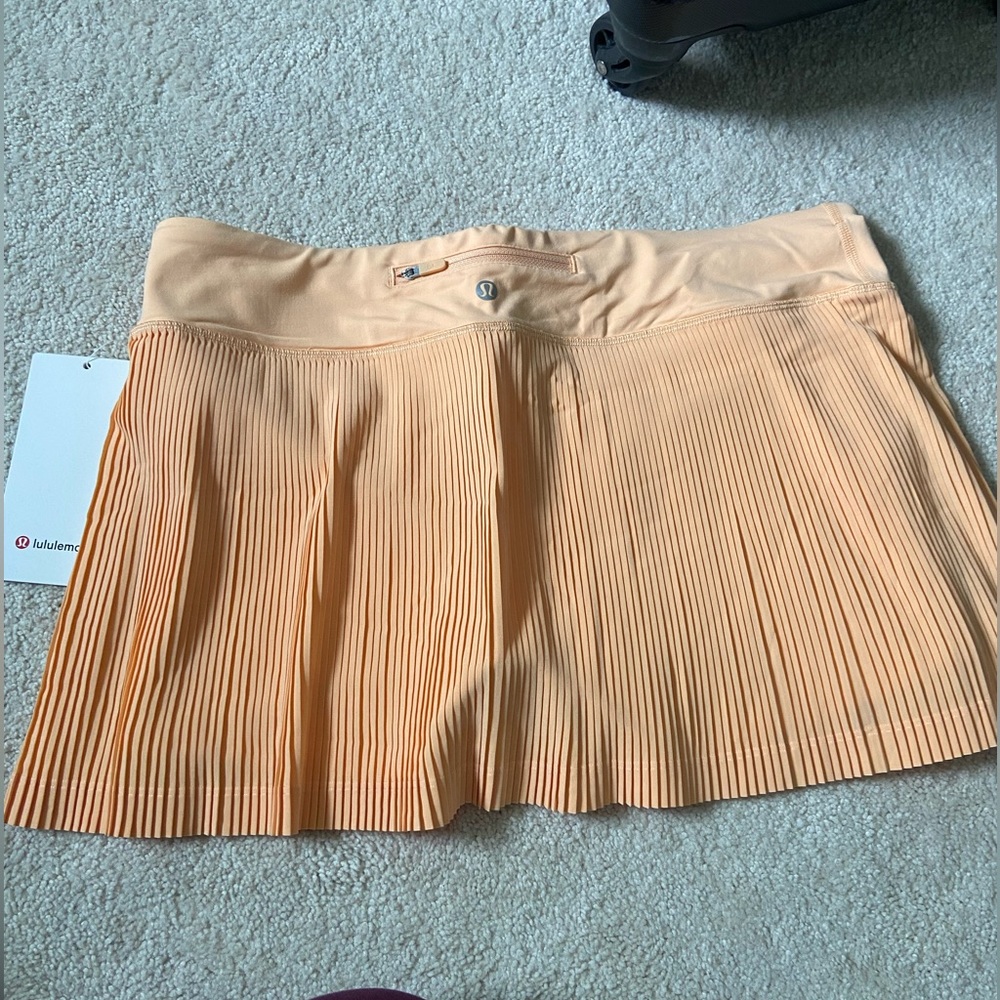 lululemon athletica Pleated Mini Skirt in Peach